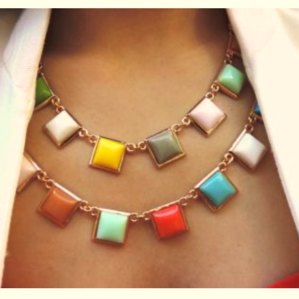 Kate Spade Gold Plated Necklace Tutti Frutti multicolored bubbles NWT 18”